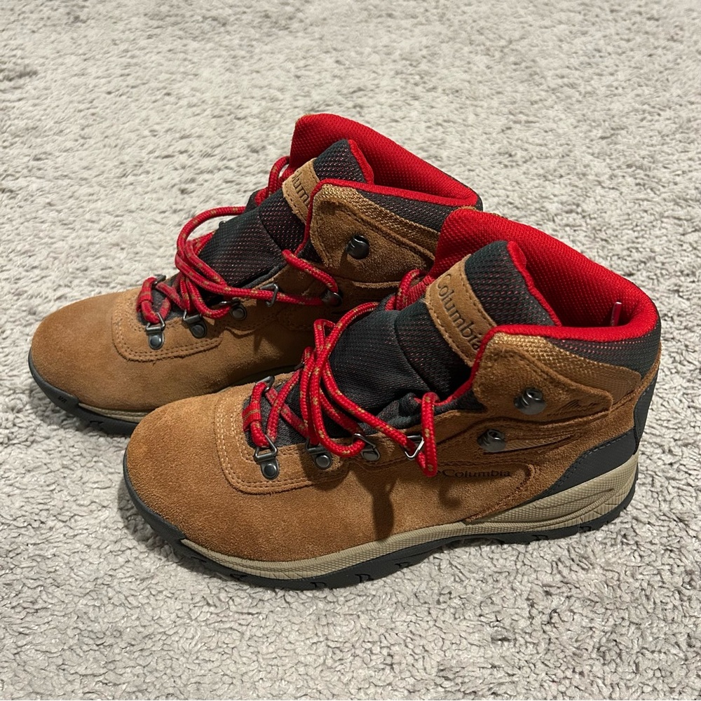 Columbia Brown and Red Hiking Boots